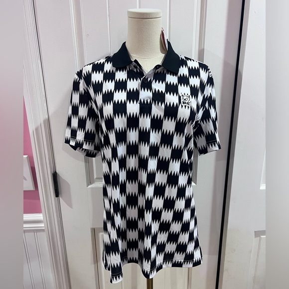 WAAC Season Patterned Polo Checkered Size 1 NWT - Picture 1 of 3